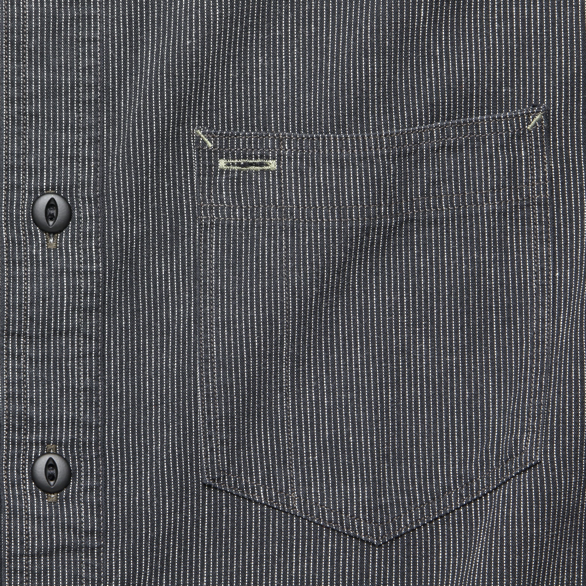 Hartley Workshirt - Black/Cream - RRL - STAG Provisions - Tops - L/S Woven - Stripe