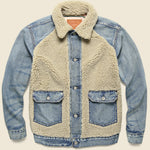 Fleece-Paneled Denim Jacket - Dempster Wash - RRL - STAG Provisions - Outerwear - Coat / Jacket