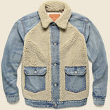 Fleece-Paneled Denim Jacket - Dempster Wash - RRL - STAG Provisions - Outerwear - Coat / Jacket