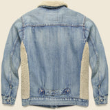 Fleece-Paneled Denim Jacket - Dempster Wash - RRL - STAG Provisions - Outerwear - Coat / Jacket