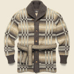 Mixed Stitches Ranch Shawl Cardigan - Brown Multi - RRL - STAG Provisions - Tops - Sweater