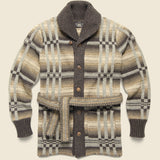 Mixed Stitches Ranch Shawl Cardigan - Brown Multi - RRL - STAG Provisions - Tops - Sweater