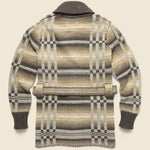 Mixed Stitches Ranch Shawl Cardigan - Brown Multi - RRL - STAG Provisions - Tops - Sweater