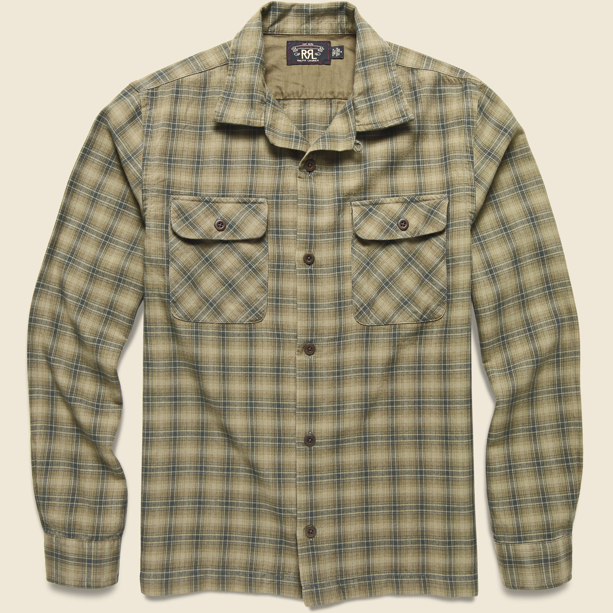 Carter Camp Shirt - Olive - RRL - STAG Provisions - Tops - L/S Woven - Plaid