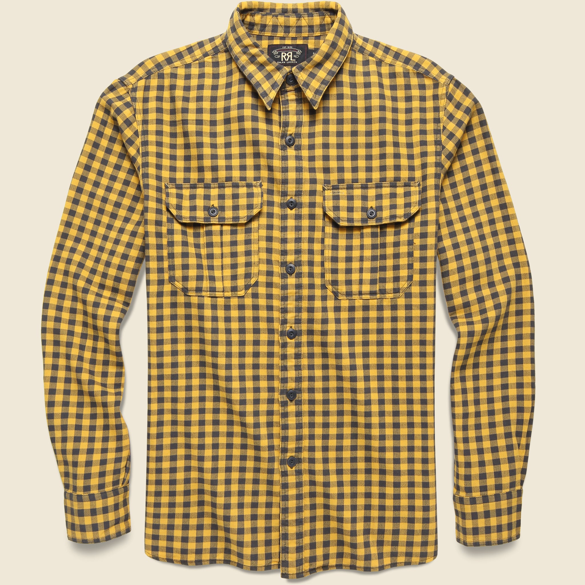 Bonneville Western Shirt - Yellow/Black - RRL - STAG Provisions - Tops - L/S Woven - Plaid