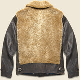 Leather & Shearling Jacket - Black/Brown/Tan - RRL - STAG Provisions - Outerwear - Coat / Jacket