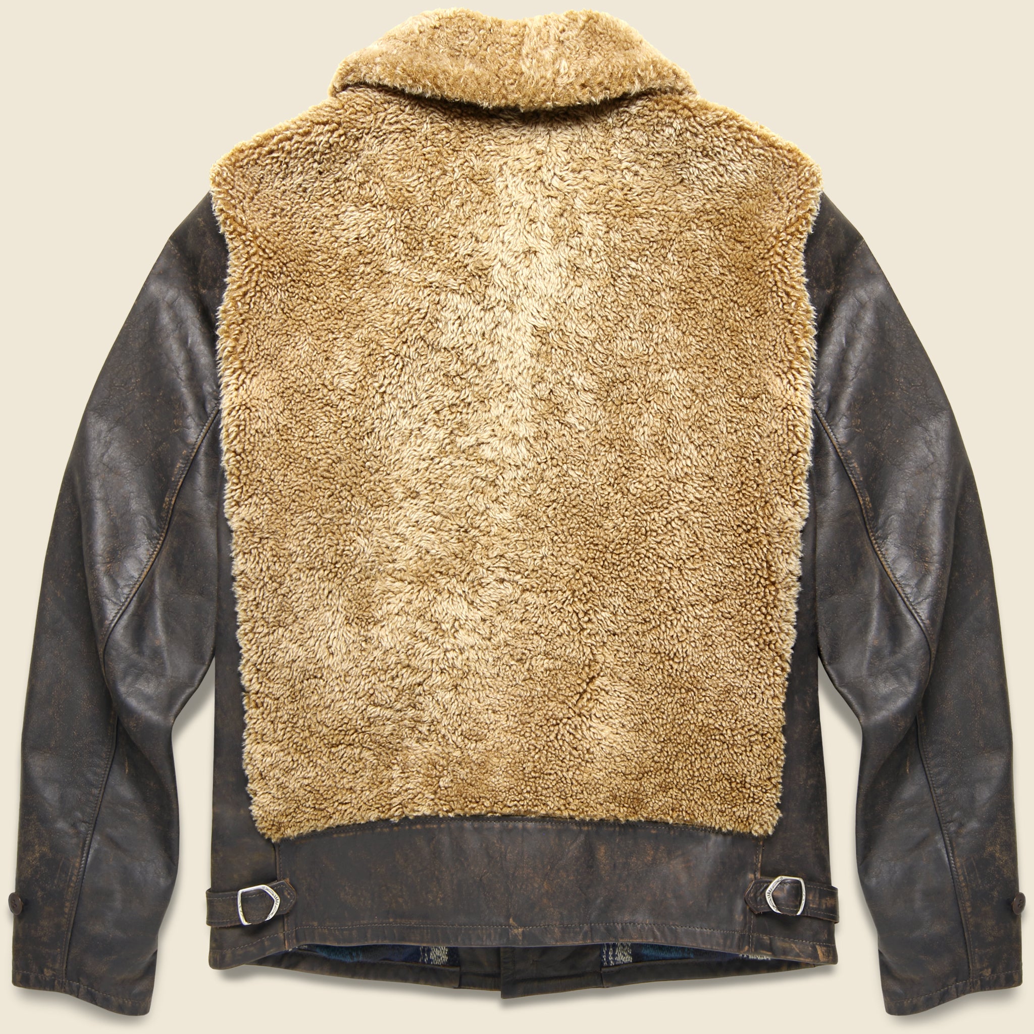 Leather & Shearling Jacket - Black/Brown/Tan - RRL - STAG Provisions - Outerwear - Coat / Jacket