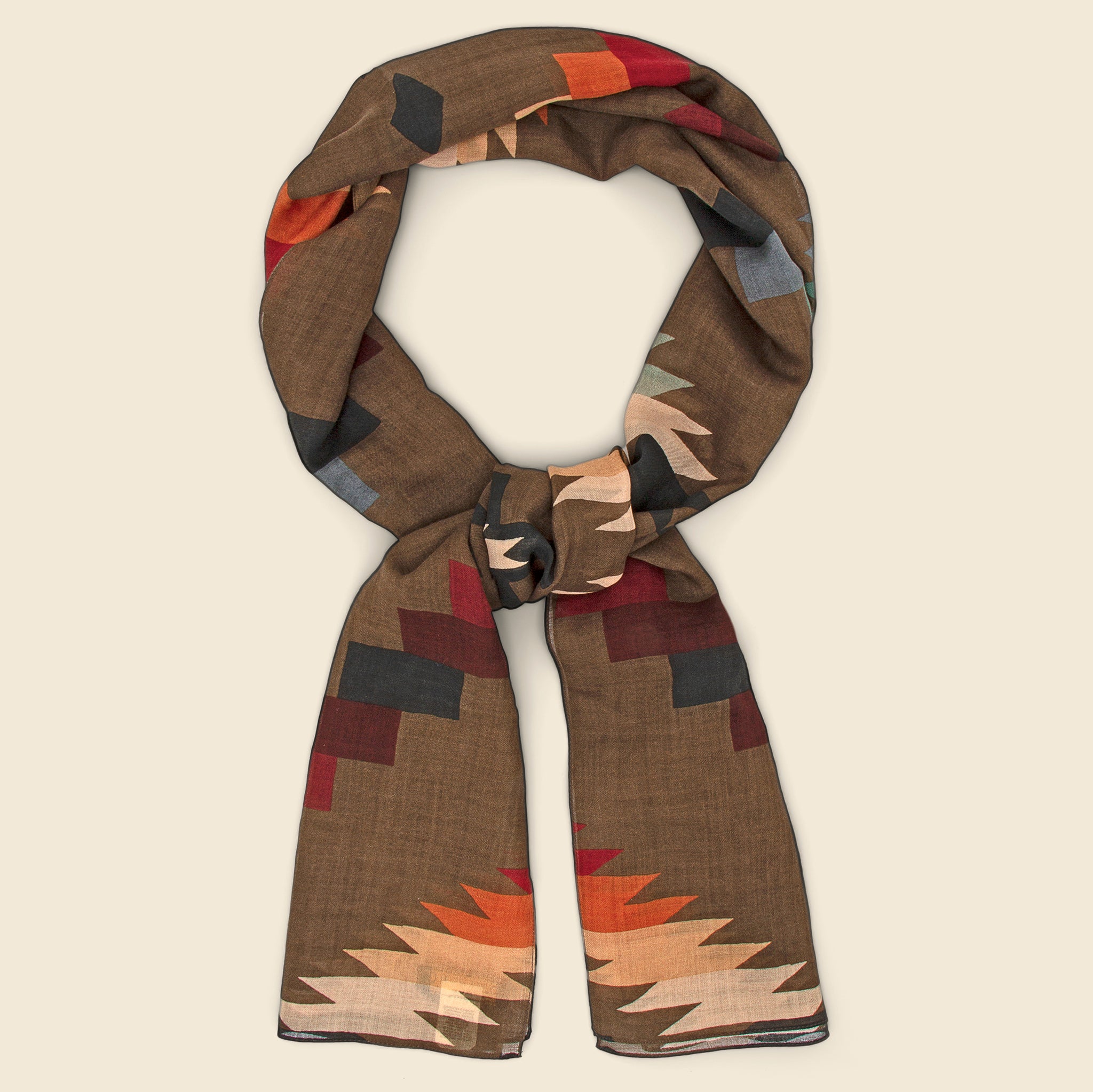 Phoenix Scarf - Brown/Red Multi - RRL - STAG Provisions - Accessories - Scarves