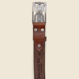 Hawkins Belt - Brown/Vintage Silver - RRL - STAG Provisions - Accessories - Belts