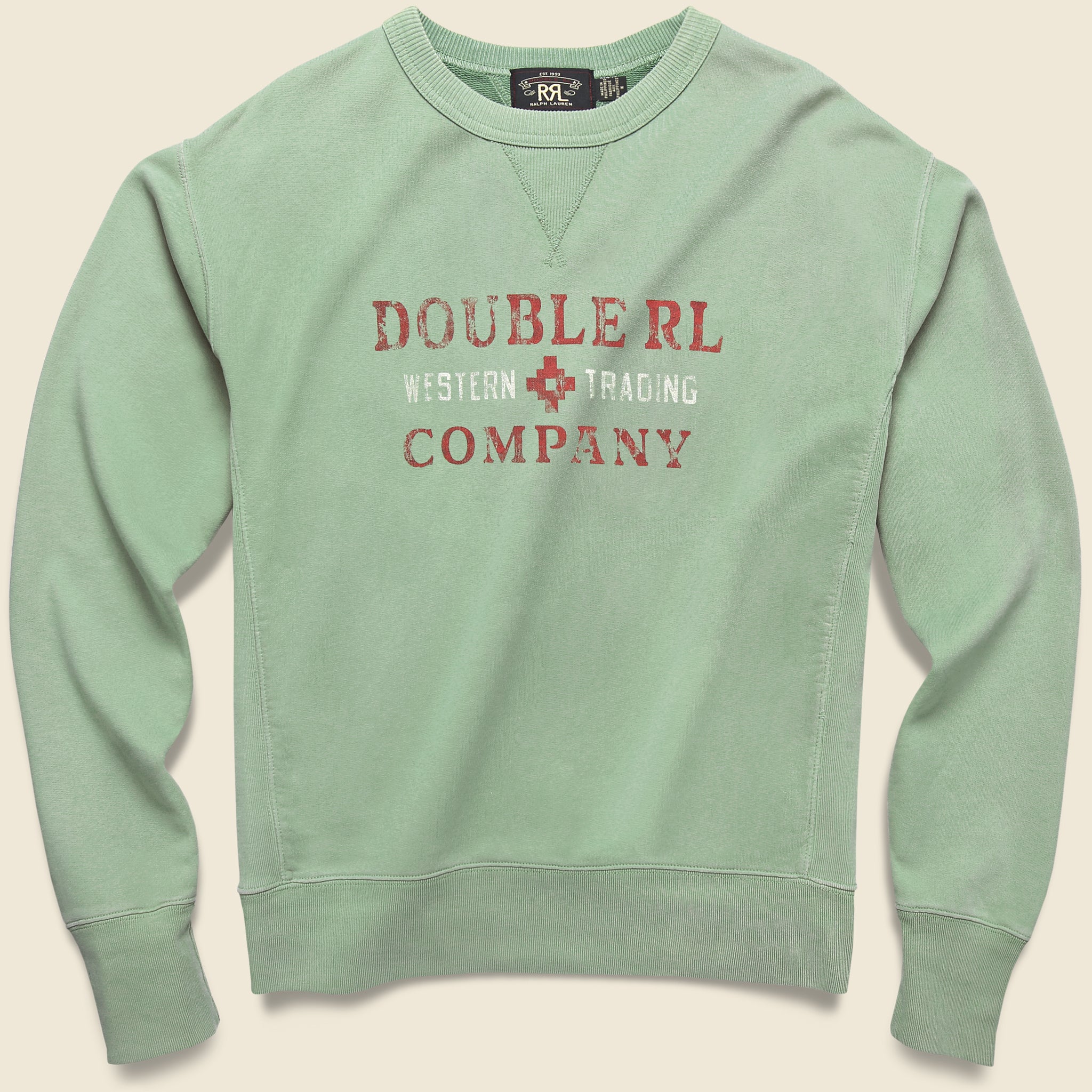 Double V Graphic Sweatshirt - Faded Green - RRL - STAG Provisions - Tops - Fleece / Sweatshirt