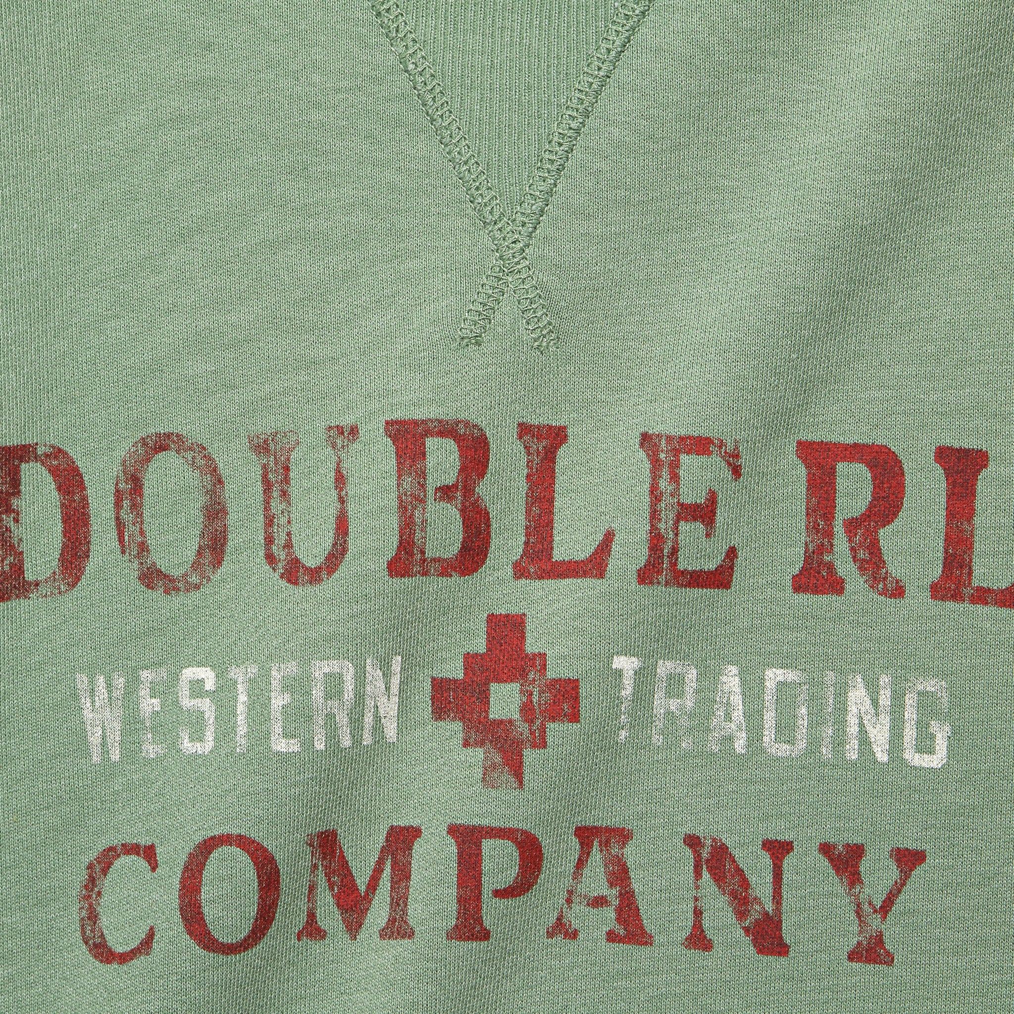 Double V Graphic Sweatshirt - Faded Green - RRL - STAG Provisions - Tops - Fleece / Sweatshirt