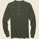 Waffle-Knit Henley - Dark Green - RRL - STAG Provisions - Tops - L/S Knit