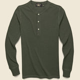 Waffle-Knit Henley - Dark Green - RRL - STAG Provisions - Tops - L/S Knit