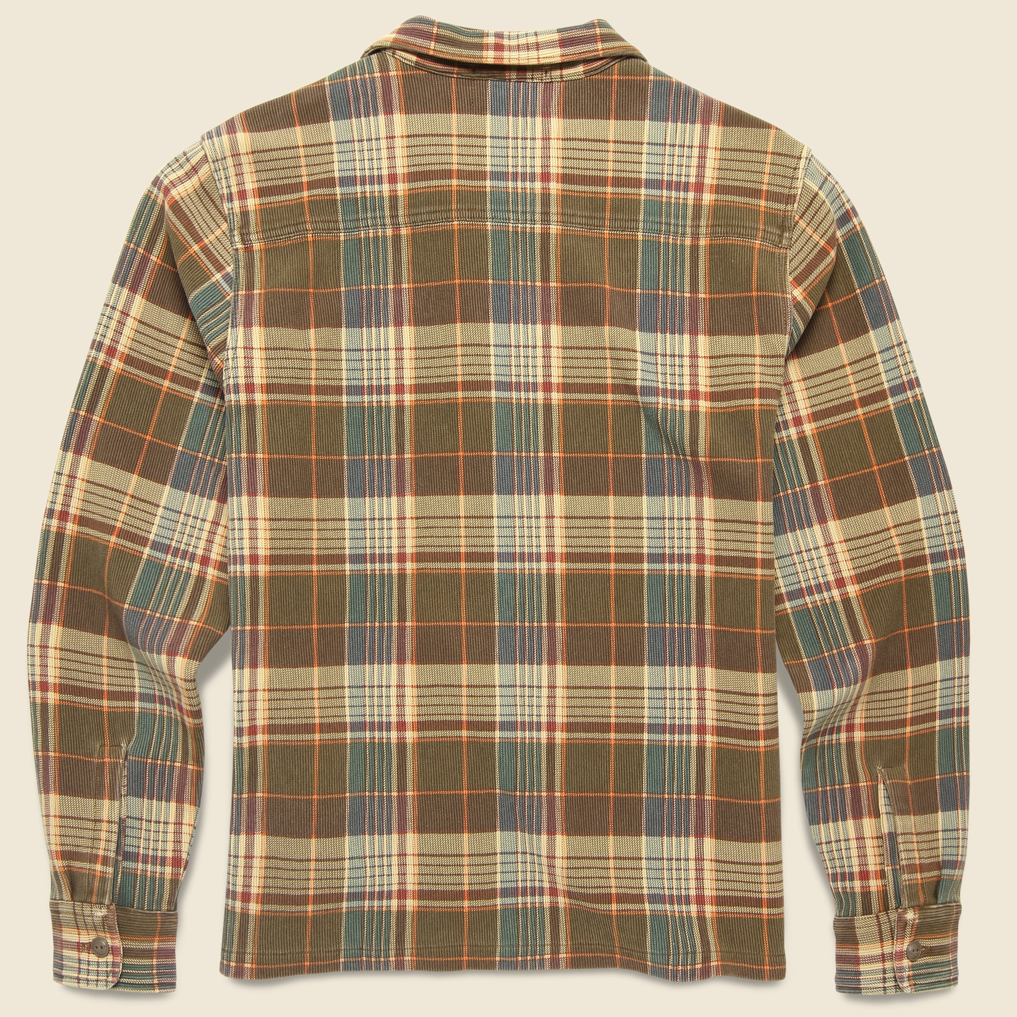 Casual Knit Ottoman Workshirt - Brown/Red Multi - RRL - STAG Provisions - Tops - L/S Knit