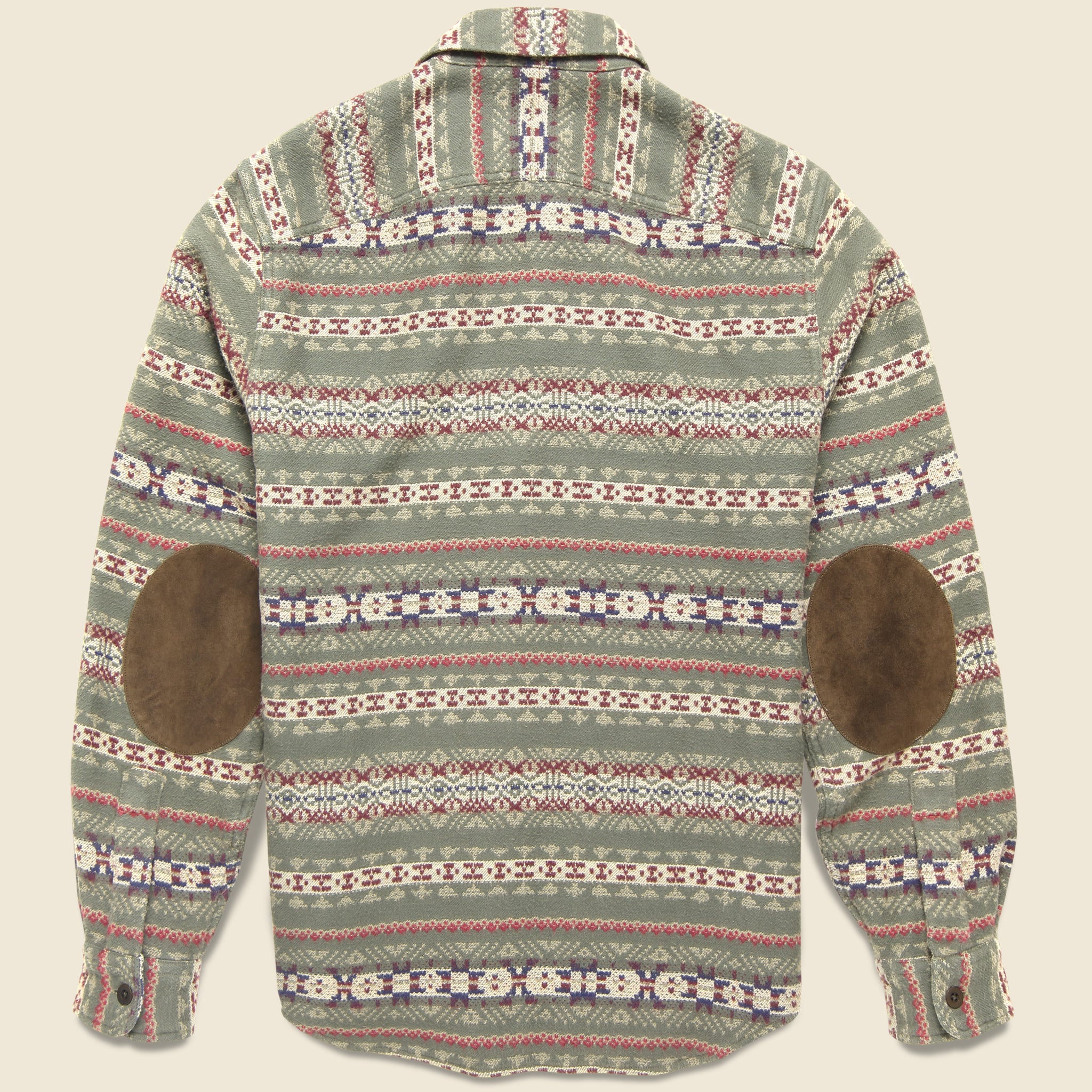Melton Fair Isle Overshirt - Olive/Multi - RRL - STAG Provisions - Tops - L/S Woven - Overshirt