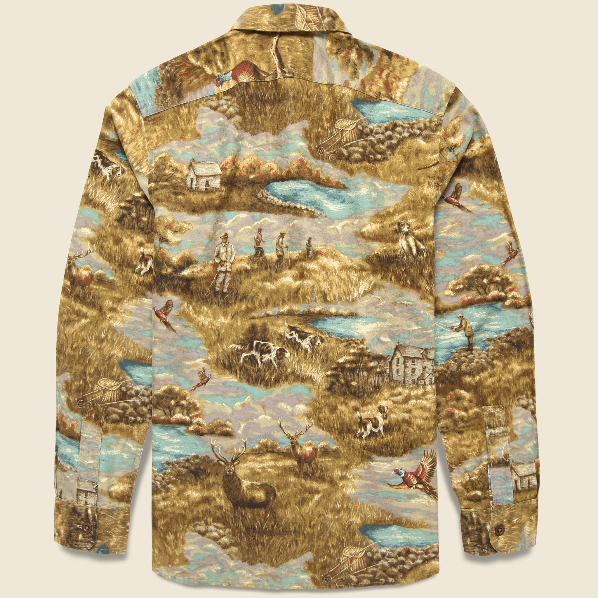 Freeport Scenic Chamois Workshirt - Brown/Multi - RRL - STAG Provisions - Tops - L/S Woven - Other Pattern