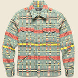 Brown Bear Plaid Jacquard Overshirt - Blue/Multi - RRL - STAG Provisions - Tops - L/S Woven - Overshirt