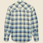 Wrangler Ombre Plaid Western Shirt - Blue - RRL - STAG Provisions - Tops - L/S Woven - Plaid