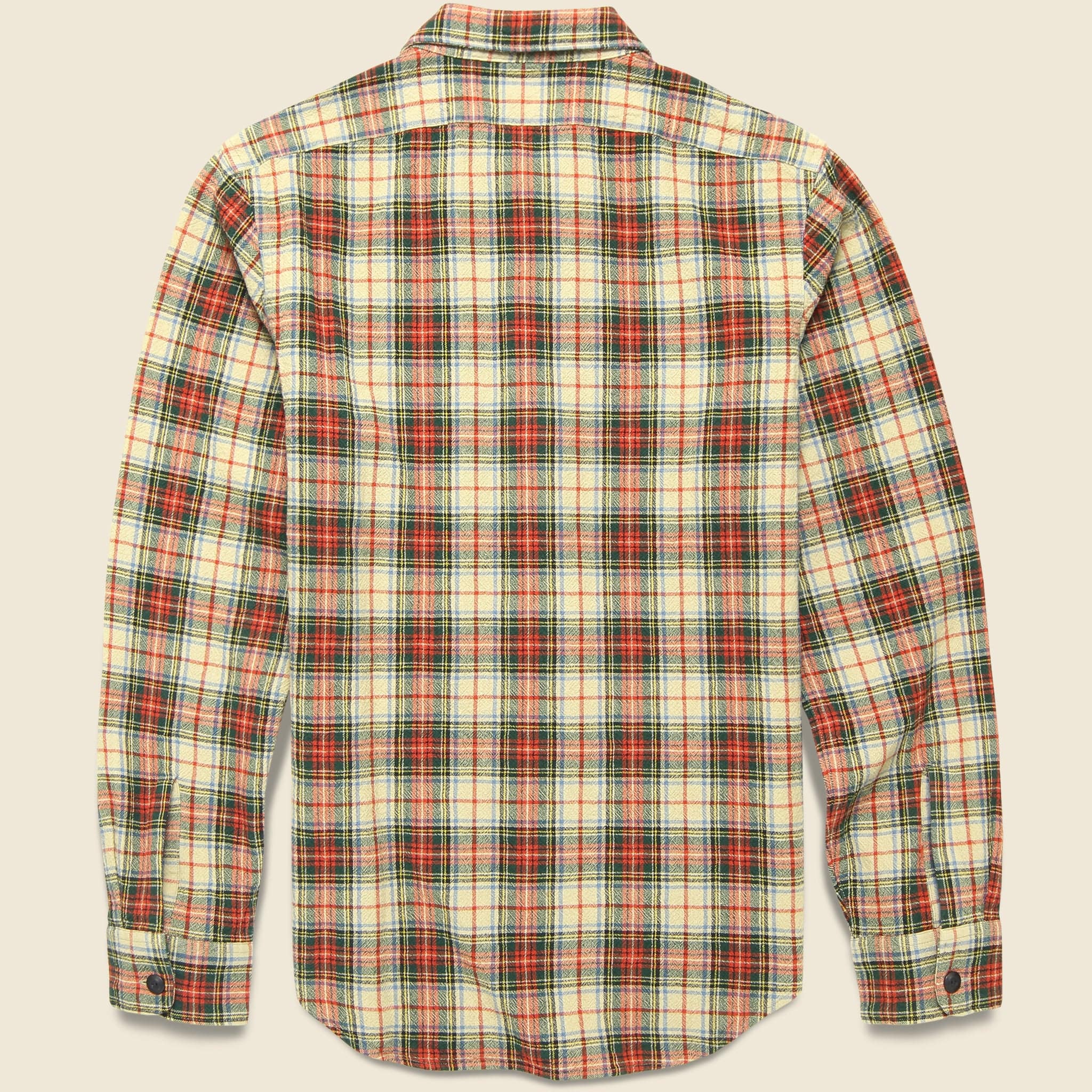 
                          Universal Plaid Crepe Camp Shirt - Cream/Multi - RRL - STAG Provisions - Tops - L/S Woven - Plaid
                        