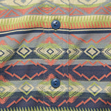 Knit Jacquard Workshirt - Blue/Green/Multi - RRL - STAG Provisions - Tops - S/S Woven - Other Pattern
