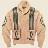 Roadrunner Shawl Cardigan - Dusty Pink/Navy - RRL - STAG Provisions - Tops - Sweater