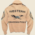 Roadrunner Shawl Cardigan - Dusty Pink/Navy - RRL - STAG Provisions - Tops - Sweater