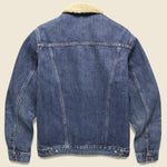 Denim Sherpa Type 3 Trucker Jacket - Freemont Wash - RRL - STAG Provisions - Outerwear - Coat / Jacket
