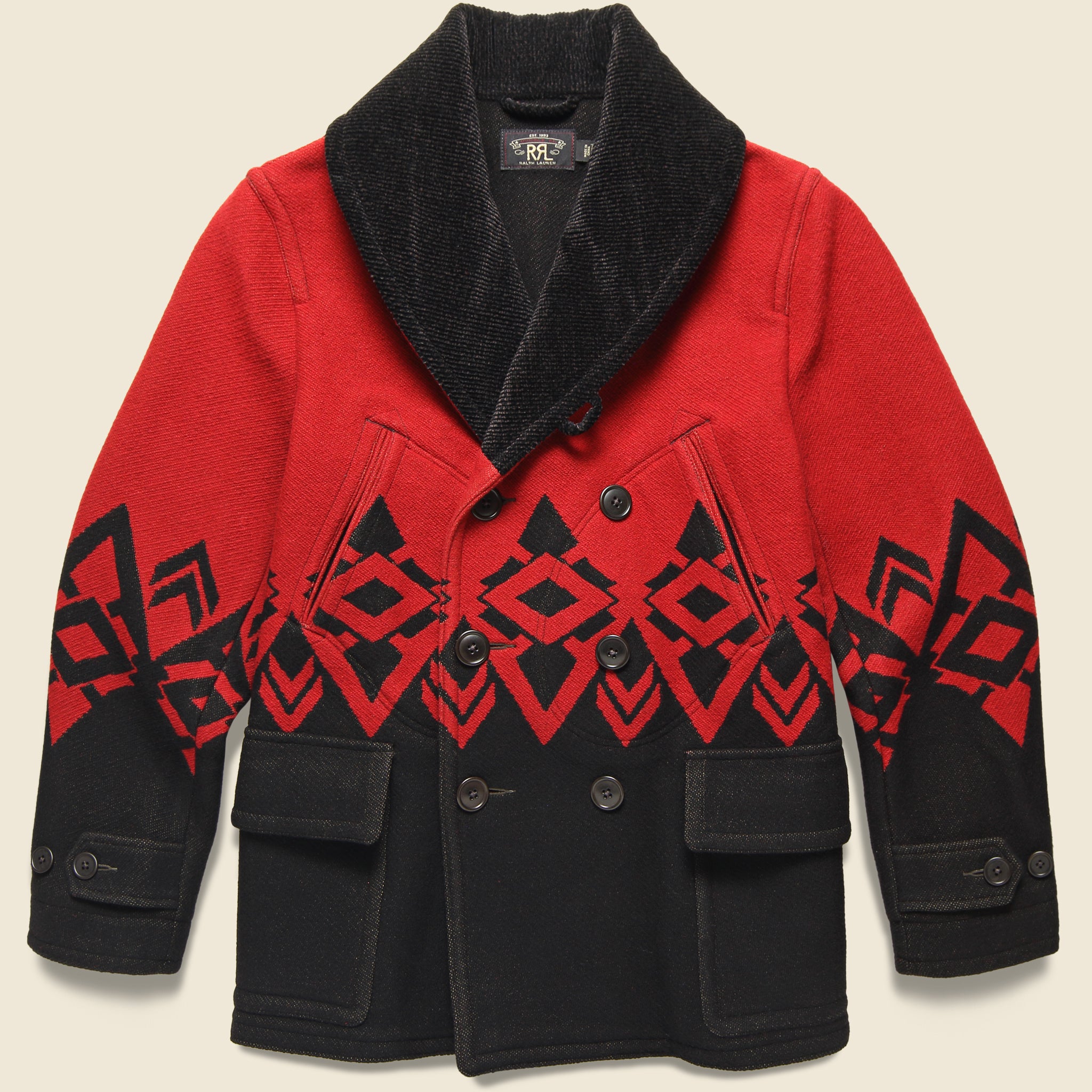 Huxham Wool Jacket - Vintage Red/Black - RRL - STAG Provisions - Outerwear - Coat / Jacket