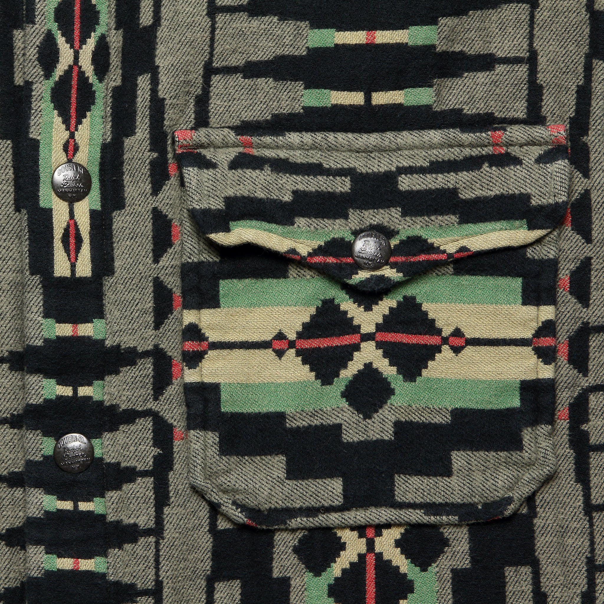 Brown Bear Blanket Jacquard Overshirt - Grey/Multi - RRL - STAG Provisions - Tops - L/S Woven - Overshirt
