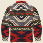 Chunky Knit Jacquard Overshirt - Red/Cream/Multi - RRL - STAG Provisions - Tops - L/S Woven - Overshirt