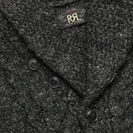 Cable Shawl Cardigan - Dark Charcoal Heather - RRL - STAG Provisions - Tops - Sweater