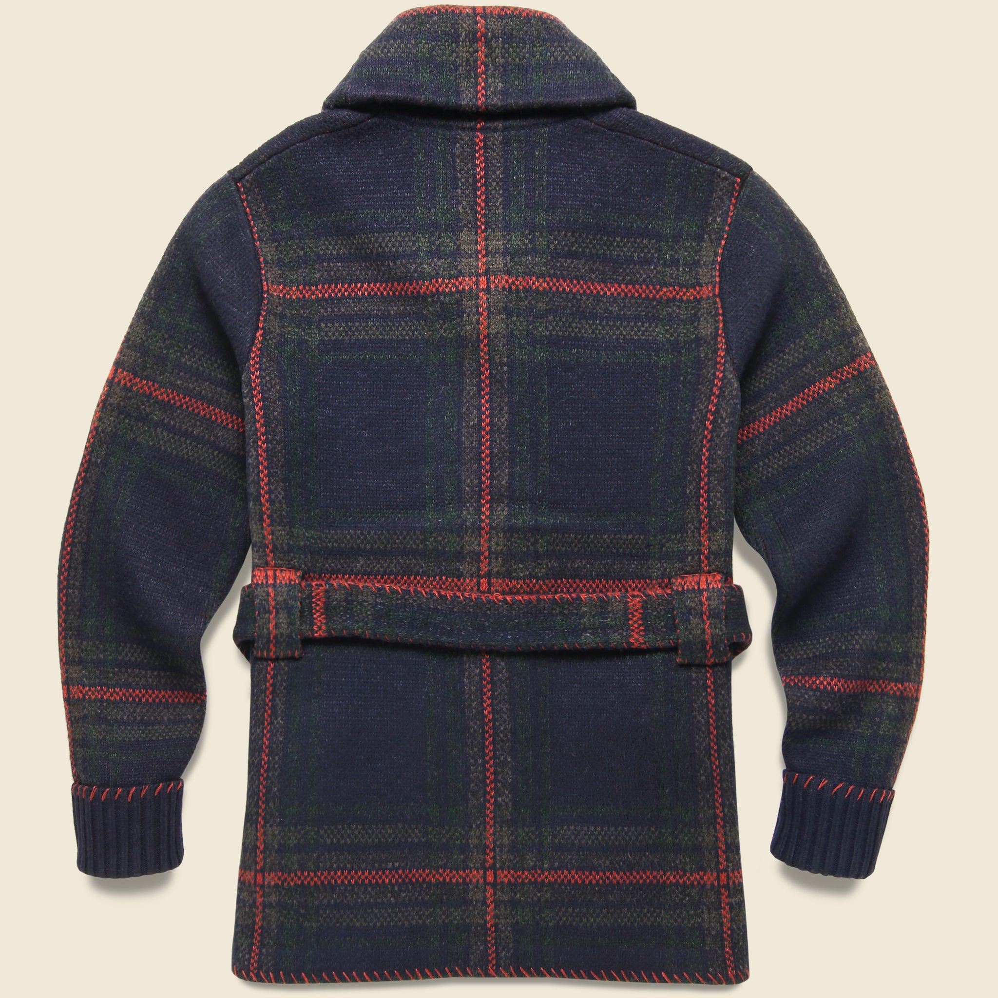 Ranch Shawl Cardigan - Navy Plaid/Multi - RRL - STAG Provisions - Tops - Sweater
