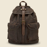 Leather Rucksack - Black Over Brown - RRL - STAG Provisions - Accessories - Bags / Luggage