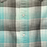 Wrangler Western - Turquoise/Grey - RRL - STAG Provisions - Tops - L/S Woven - Plaid
