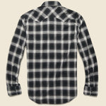 Wrangler Ombre Plaid Western Shirt - Black/Grey - RRL - STAG Provisions - Tops - L/S Woven - Plaid