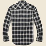 Wrangler Ombre Plaid Western Shirt - Black/Grey - RRL - STAG Provisions - Tops - L/S Woven - Plaid