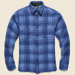 Farrell Jacquard Western Shirt - Dark Indigo - RRL - STAG Provisions - Tops - L/S Woven - Plaid