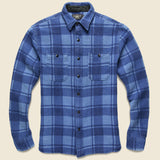 Farrell Jacquard Western Shirt - Dark Indigo - RRL - STAG Provisions - Tops - L/S Woven - Plaid