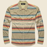 Jacquard Knit Western Shirt - Brown Multi - RRL - STAG Provisions - Tops - L/S Woven - Other Pattern