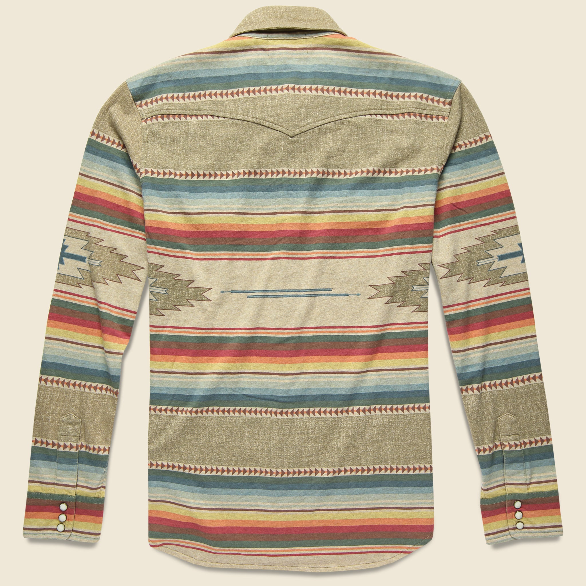 Jacquard Knit Western Shirt - Brown Multi - RRL - STAG Provisions - Tops - L/S Woven - Other Pattern