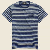 Striped Pocket Tee - Dark Indigo Multi - RRL - STAG Provisions - Tops - S/S Tee
