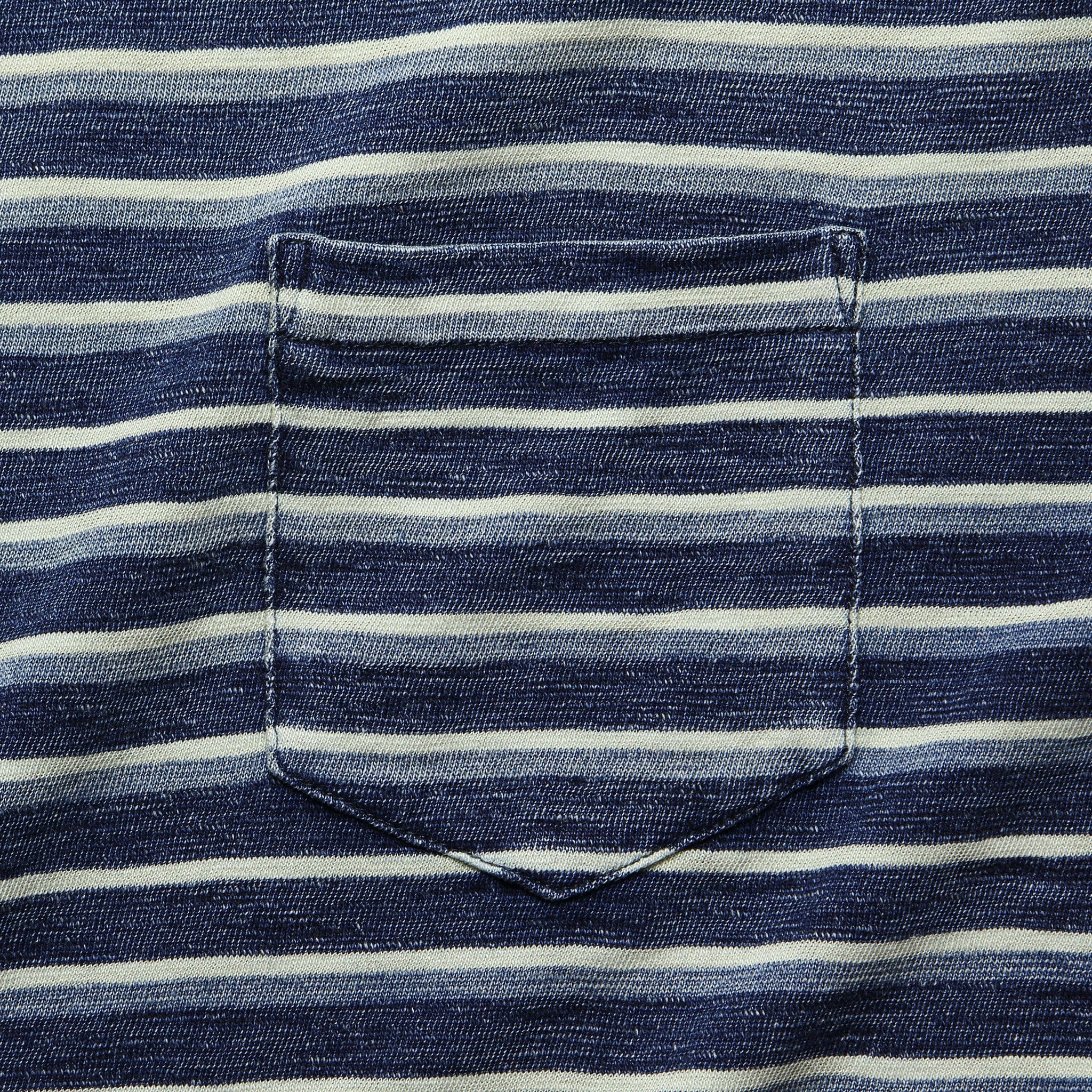 Striped Pocket Tee - Dark Indigo Multi - RRL - STAG Provisions - Tops - S/S Tee