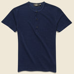 Henley - Rinsed Blue Indigo - RRL - STAG Provisions - Tops - S/S Knit