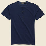 Henley - Rinsed Blue Indigo - RRL - STAG Provisions - Tops - S/S Knit