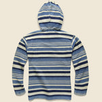 French Terry Hoodie - Indigo Multi Stripe - RRL - STAG Provisions - Tops - Fleece / Sweatshirt