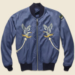 Reversible Souvenir Bomber - Blue - RRL - STAG Provisions - Outerwear - Coat / Jacket