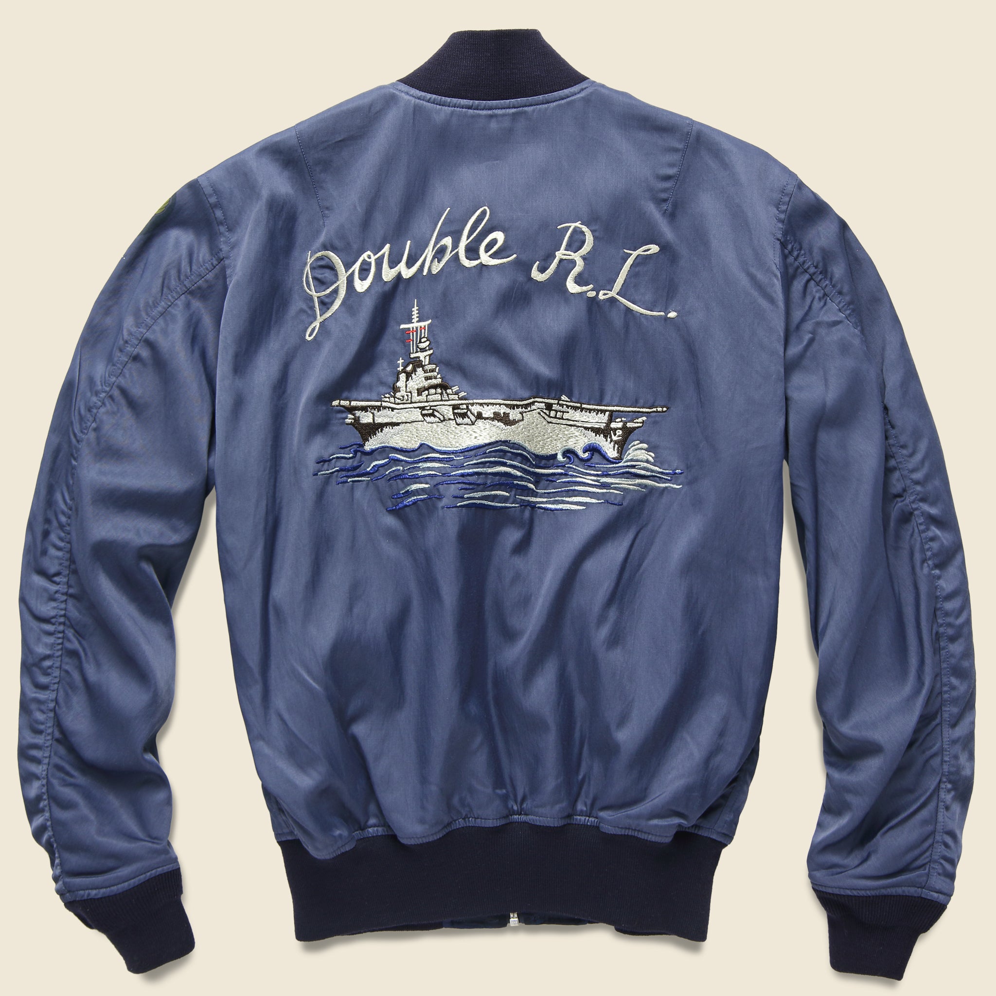 Reversible Souvenir Bomber - Blue - RRL - STAG Provisions - Outerwear - Coat / Jacket