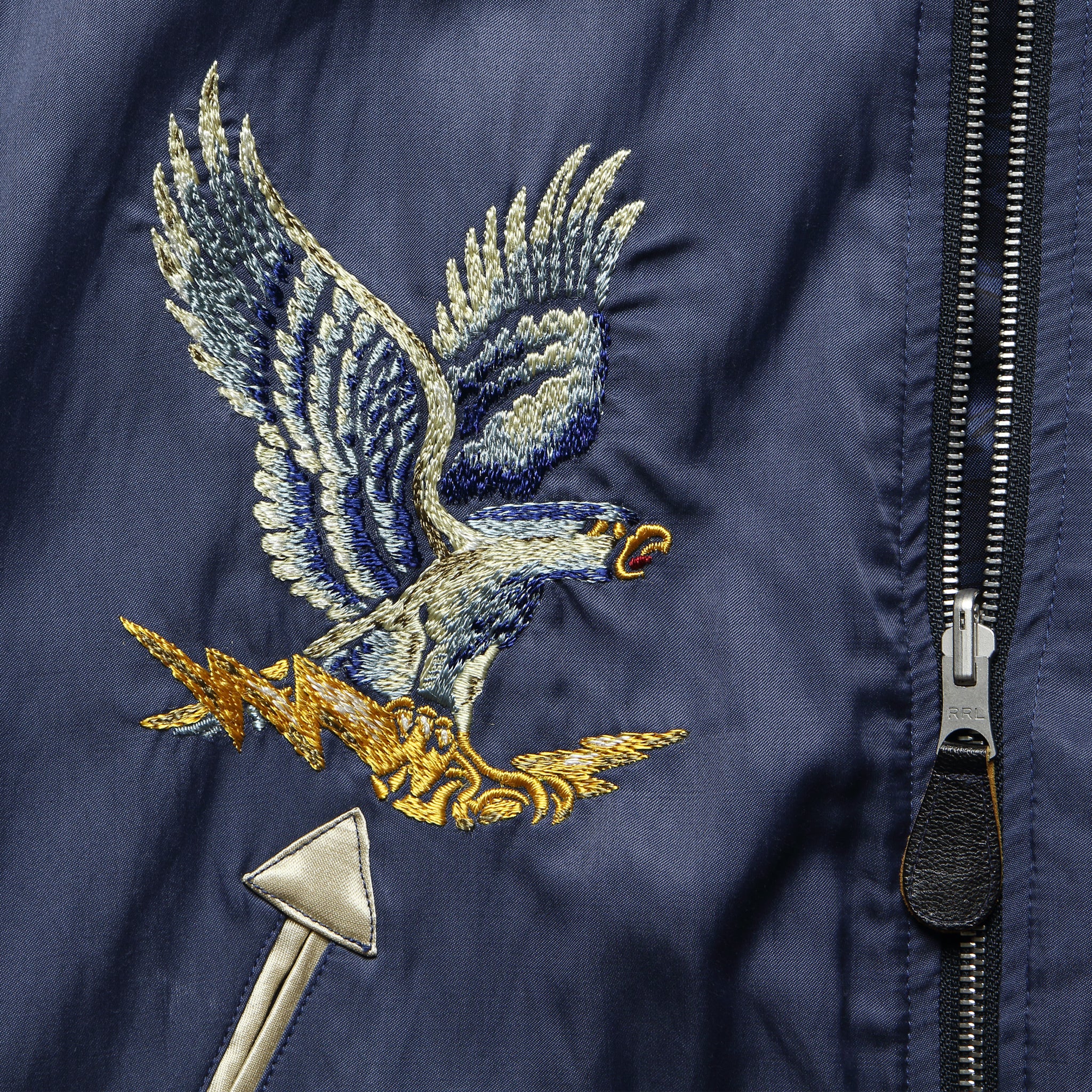 
                          Reversible Souvenir Bomber - Blue - RRL - STAG Provisions - Outerwear - Coat / Jacket
                        