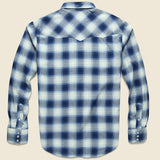 Ombre Plaid Buffalo Western Shirt - Blue/Cream - RRL - STAG Provisions - Tops - L/S Woven - Plaid
