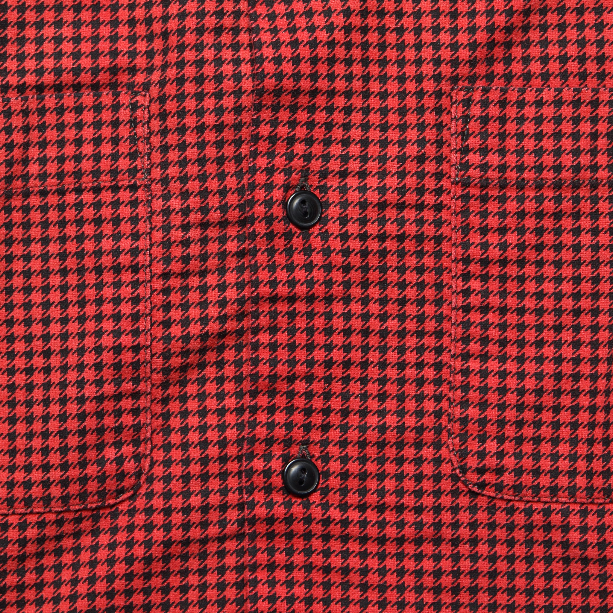 Monterey Houndstooth Check Camp Shirt - Red/Sulphur Black - RRL - STAG Provisions - Tops - L/S Woven - Other Pattern